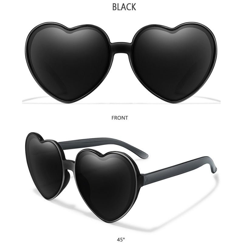 2023 new love sunglasses AliExpress cross-border fashion candy trend street shot decorative sunglasses women