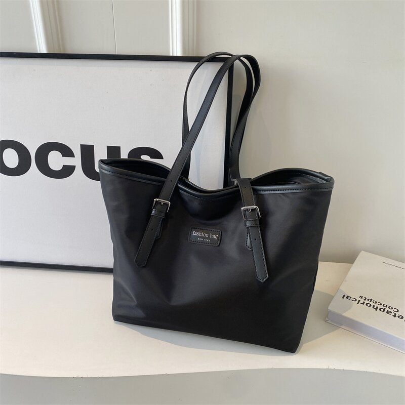 Waterproof Oxford cloth bag women's 2024 trendy new European and American fashion shoulder bag simple and versatile large-capacity tote bag