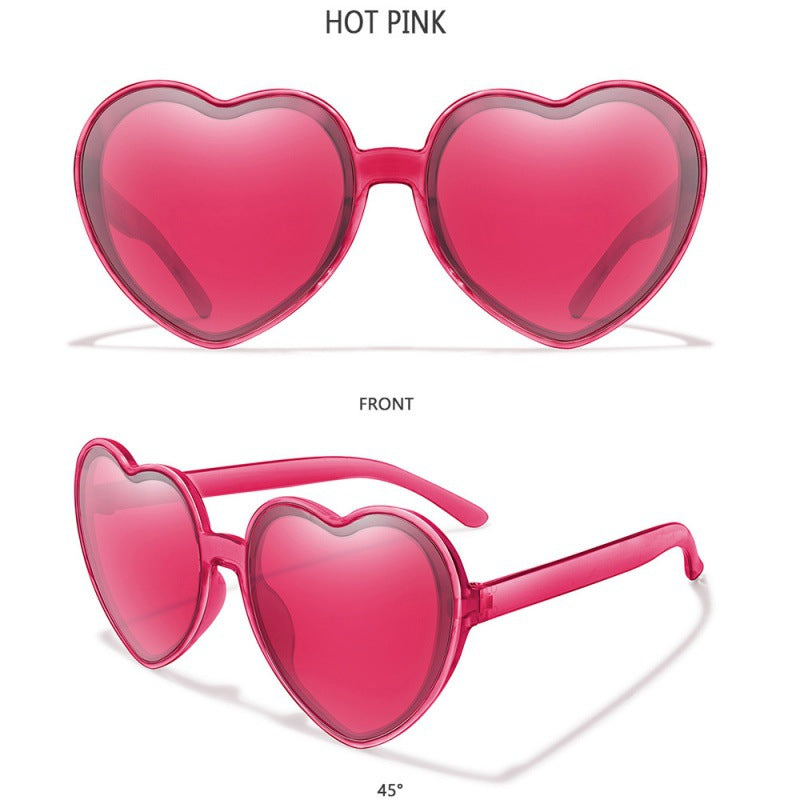 2023 new love sunglasses AliExpress cross-border fashion candy trend street shot decorative sunglasses women
