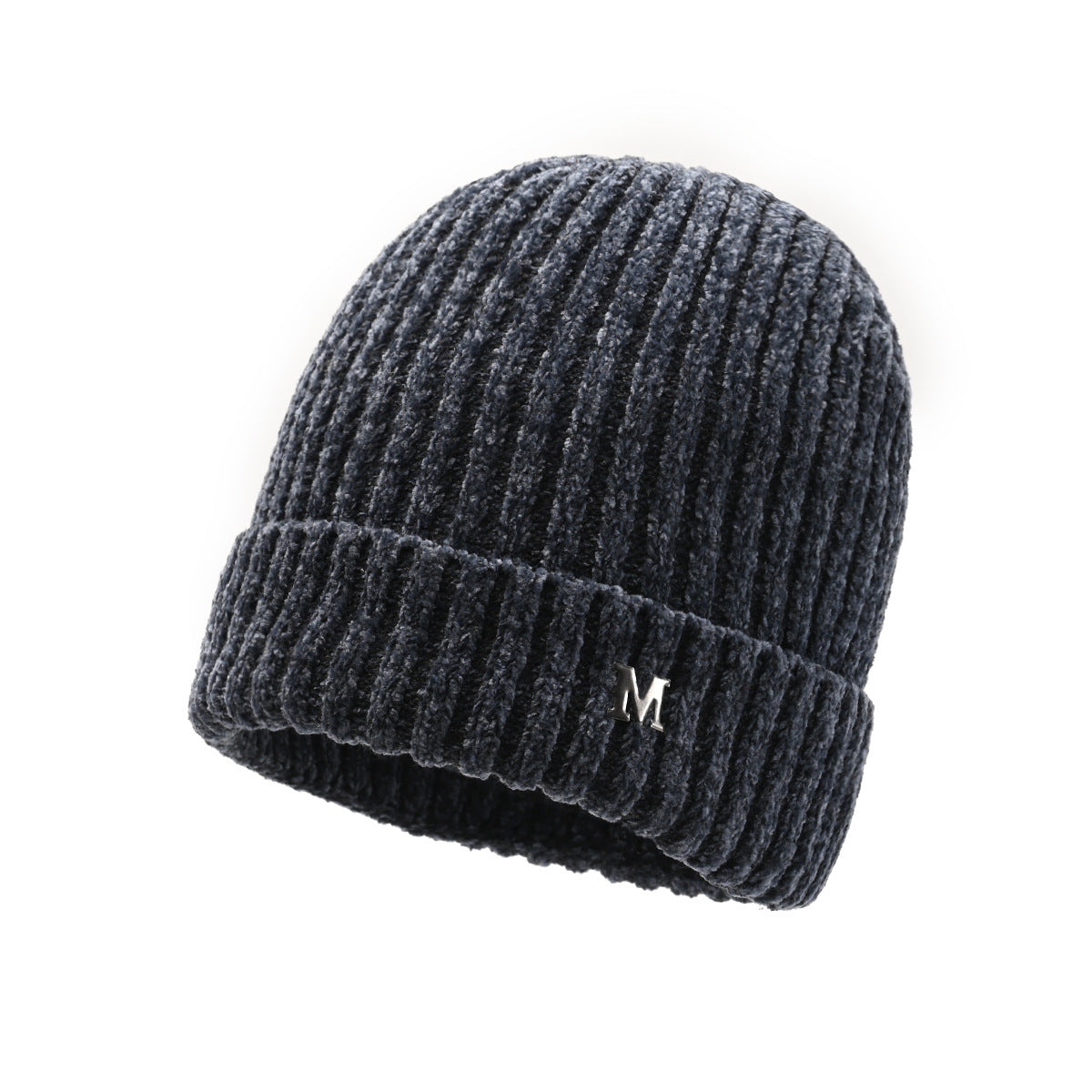 Winter Men's Duck Tongue Ear Cap Fleece Thick Warm Pullover Hat Youth Outdoor Riding Knitted Wool Hat Ski Cap