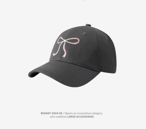 Women's big head circumference baseball cap old washed hat men's American wide brim retro small face trend embroidered cap