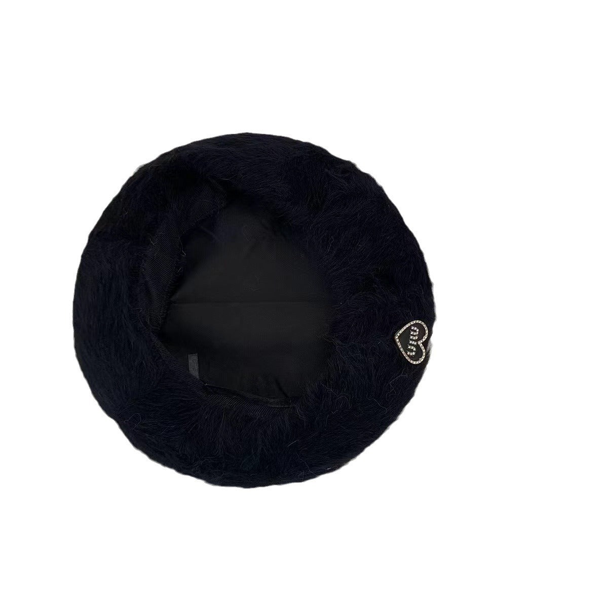 Waxy Jiji~ Sweet white rabbit fur beret children autumn and winter 24 new face small big head circumference painter hat