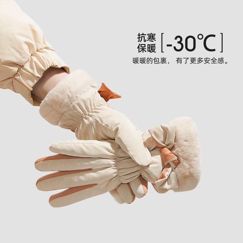 Classmate Yang strictly selects winter warm gloves for men and women, waterproof riding, velvet, windproof and cold-proof, couples cycling and driving cold