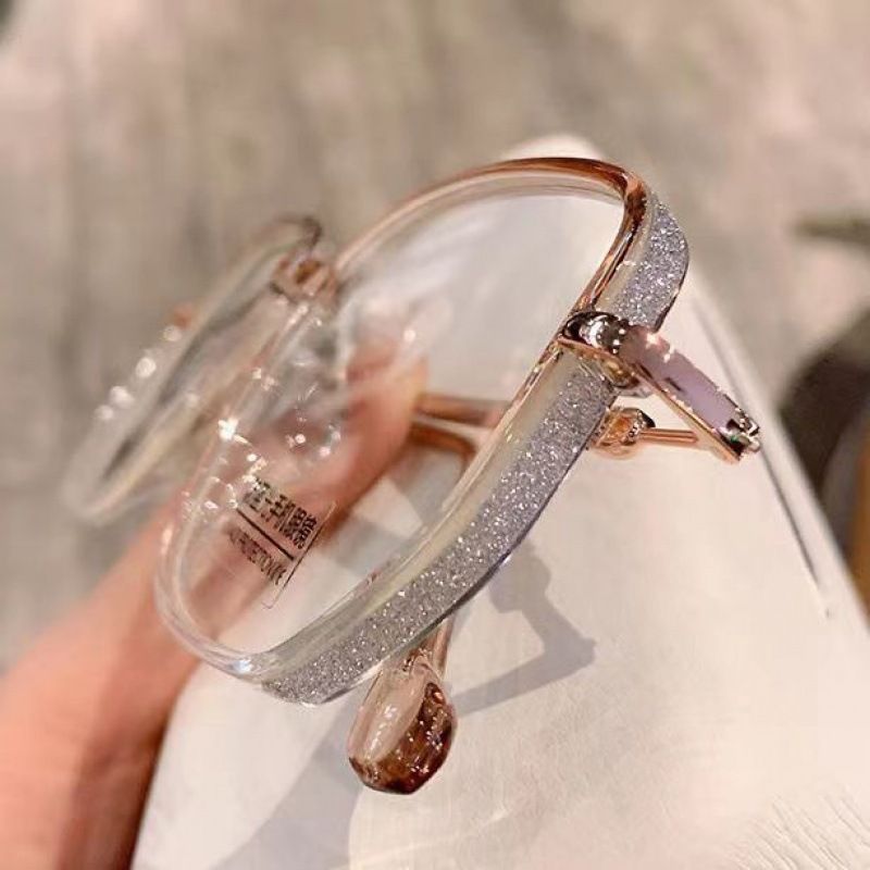 Xiaohongshu starry sky series can be equipped with degree myopia anti-blue light square round face plain face large frame ultra-light glasses frame female