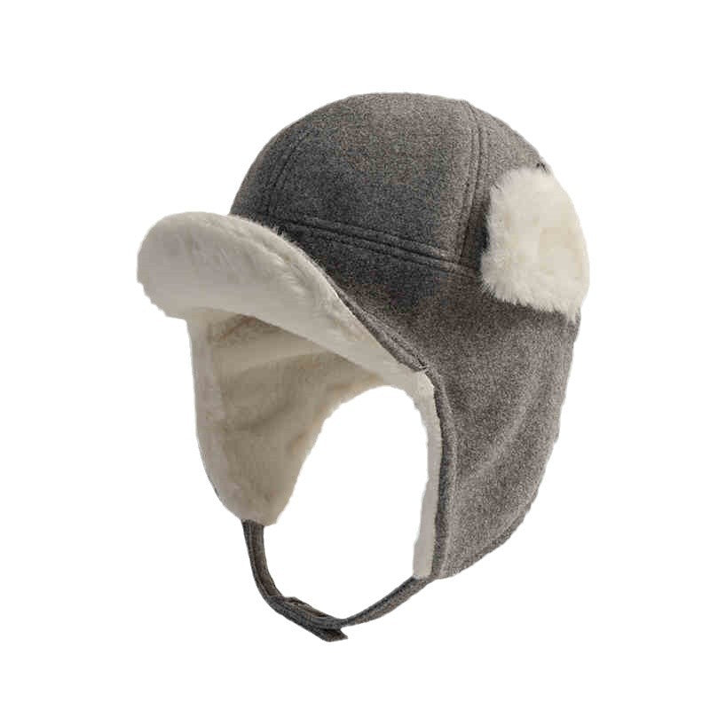 Warm woolen Lei Feng hat children autumn and winter skiing thickened cold protection ear protection flying hat plush Northeast cotton hat men