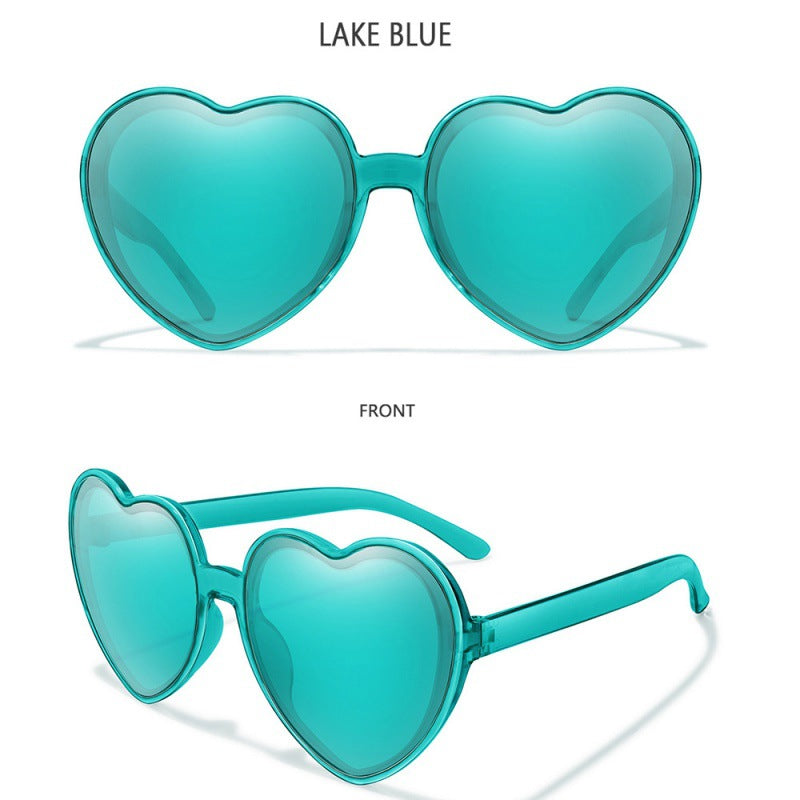 2023 new love sunglasses AliExpress cross-border fashion candy trend street shot decorative sunglasses women