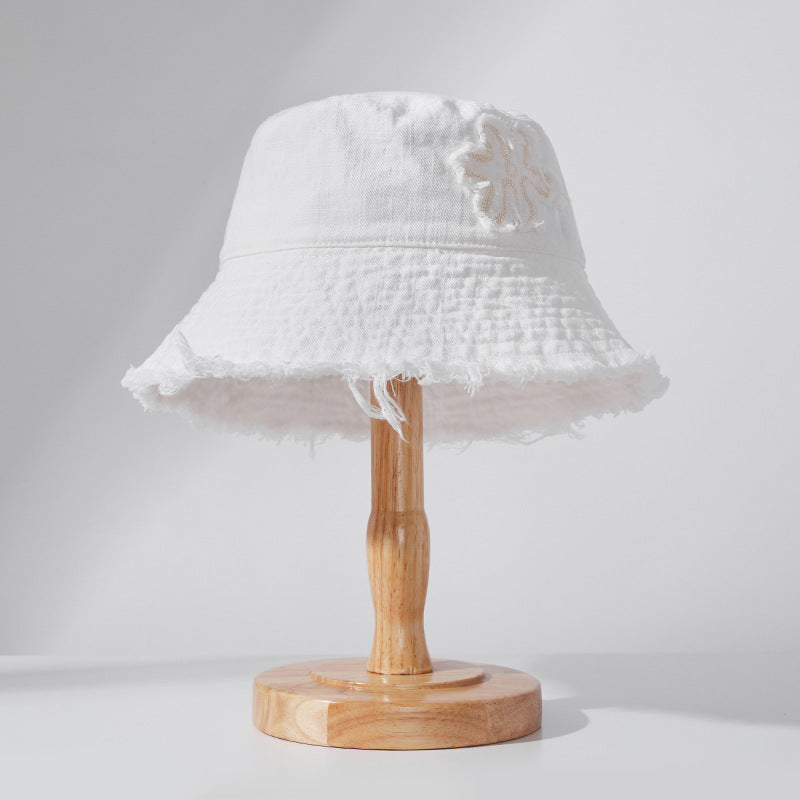 Classmate Yang bucket hat women's 2024 new summer big brim anti-ultraviolet sun hat sun hat