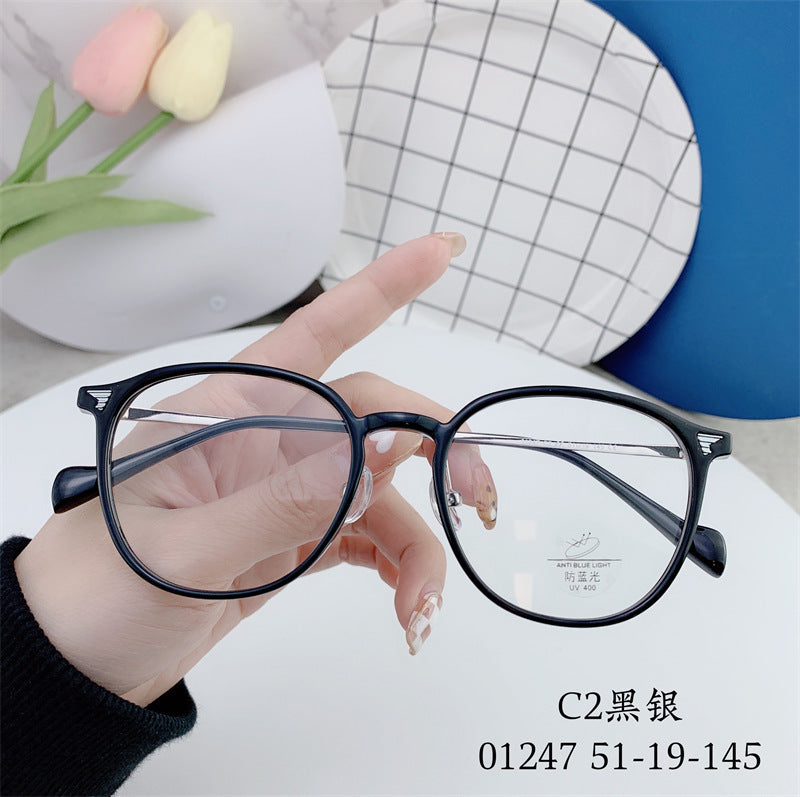 Xiaohongshu same coconut gray myopia glasses female student degree thin cold tea butterfly frame plain glasses frame
