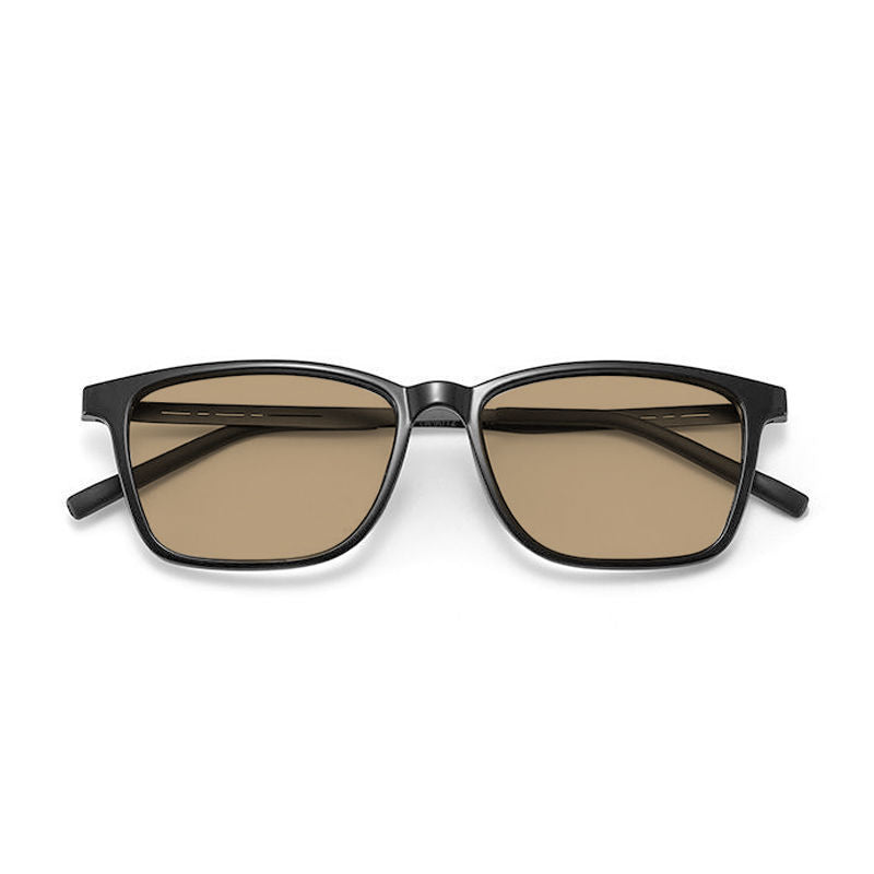 Color-changing myopia glasses men's degree anti-blue light optical eye protection flat glasses matte ultra-light black glasses Korean version