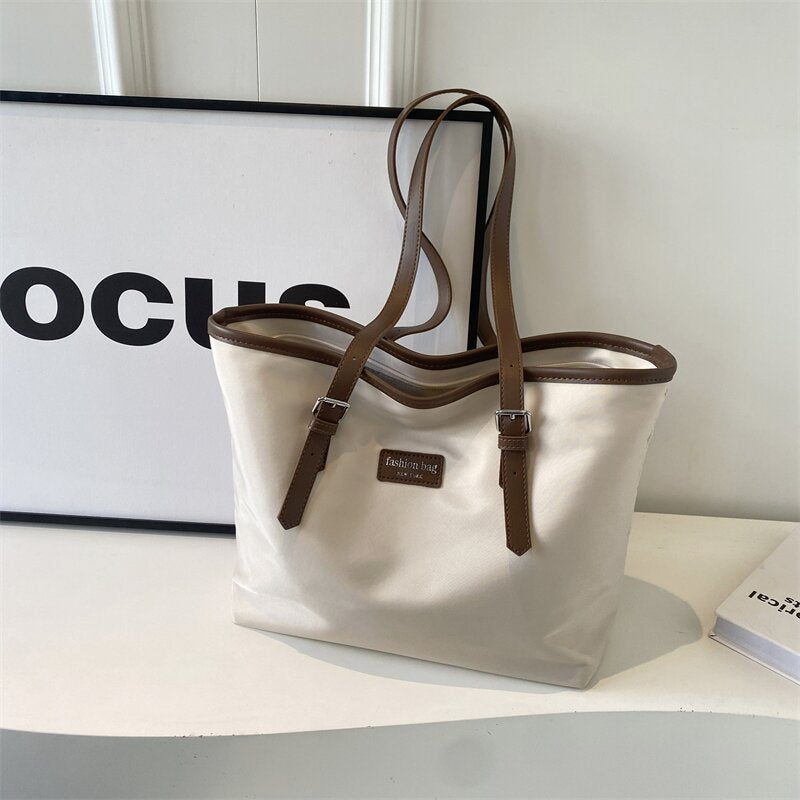 Waterproof Oxford cloth bag women's 2024 trendy new European and American fashion shoulder bag simple and versatile large-capacity tote bag