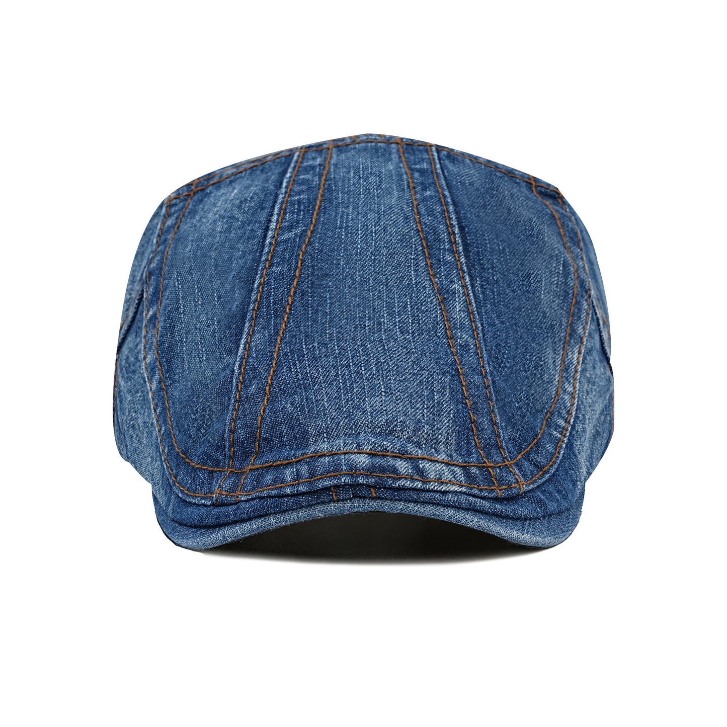 Washed cotton denim beret women's fashion British style painter hat curved brim newsboy cap eight character forward hat