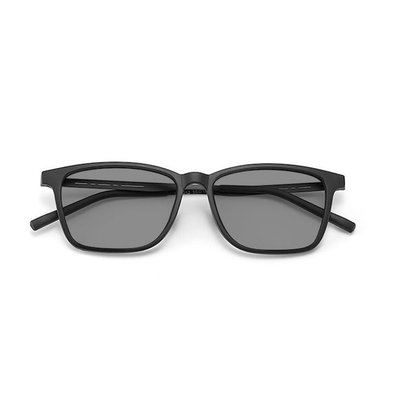 Color-changing myopia glasses men's degree anti-blue light optical eye protection flat glasses matte ultra-light black glasses Korean version
