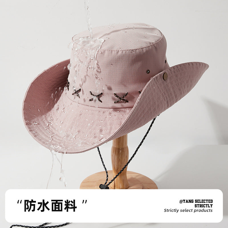 Classmate Yang mountaineering hat bucket hat female sunscreen outdoor sun 2024 new summer male sun hat