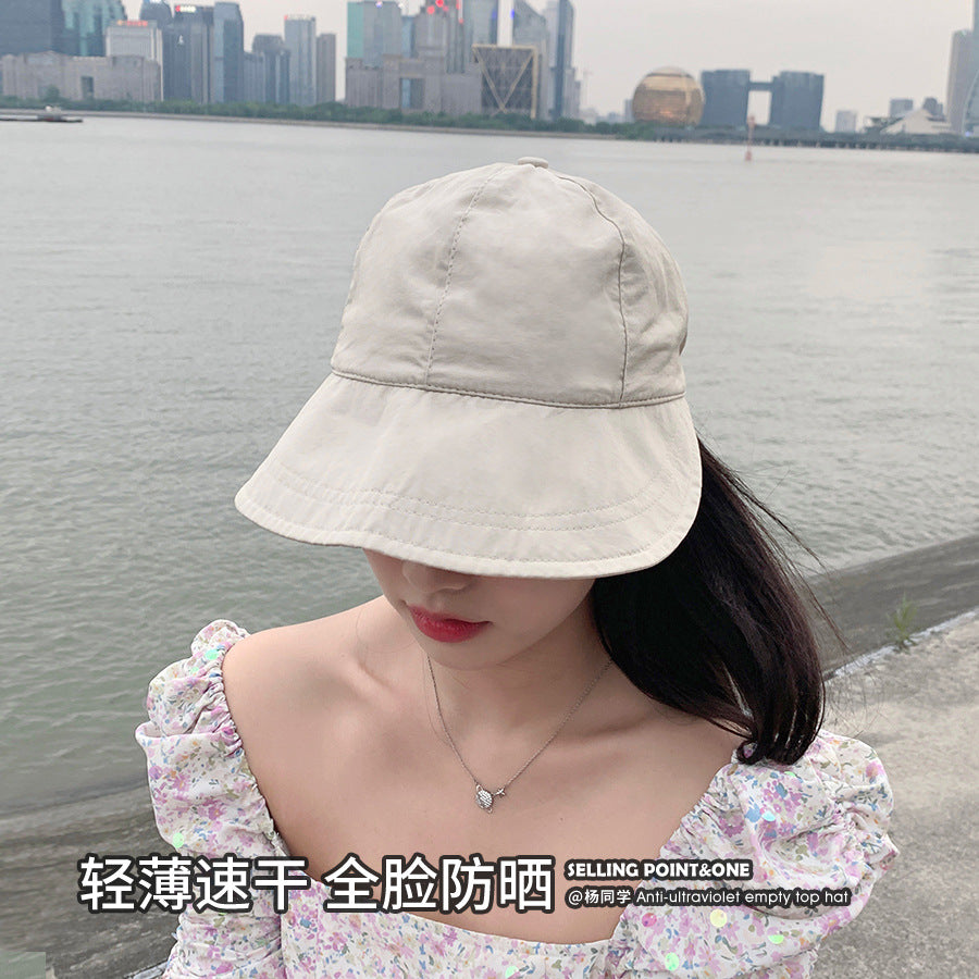 Zhao Ruth same sun hat children's summer thin sun hat UV protection face bucket hat breathable sun hat