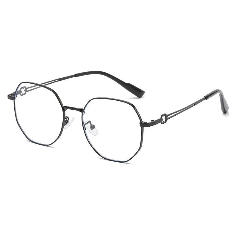 2023 fashionable metal small frame glasses, high-end couple anti-blue light glasses, plain street glasses can be matched with glasses