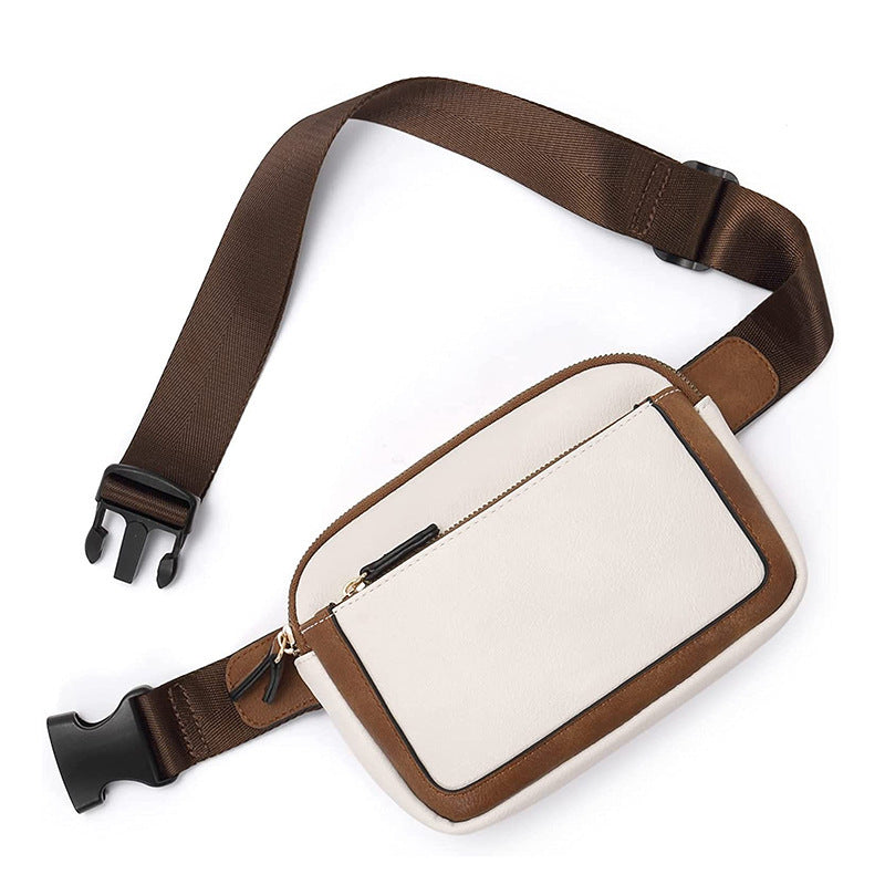 Women's fanny pack bag women's cross-border hot-selling artificial leather messenger pu leather men's breast bag women's bag new men's bag
