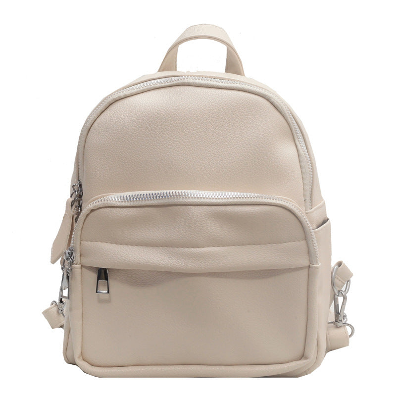 2023 new niche foreign style backpack bag women's high-end texture soft leather fashion versatile leisure travel backpack