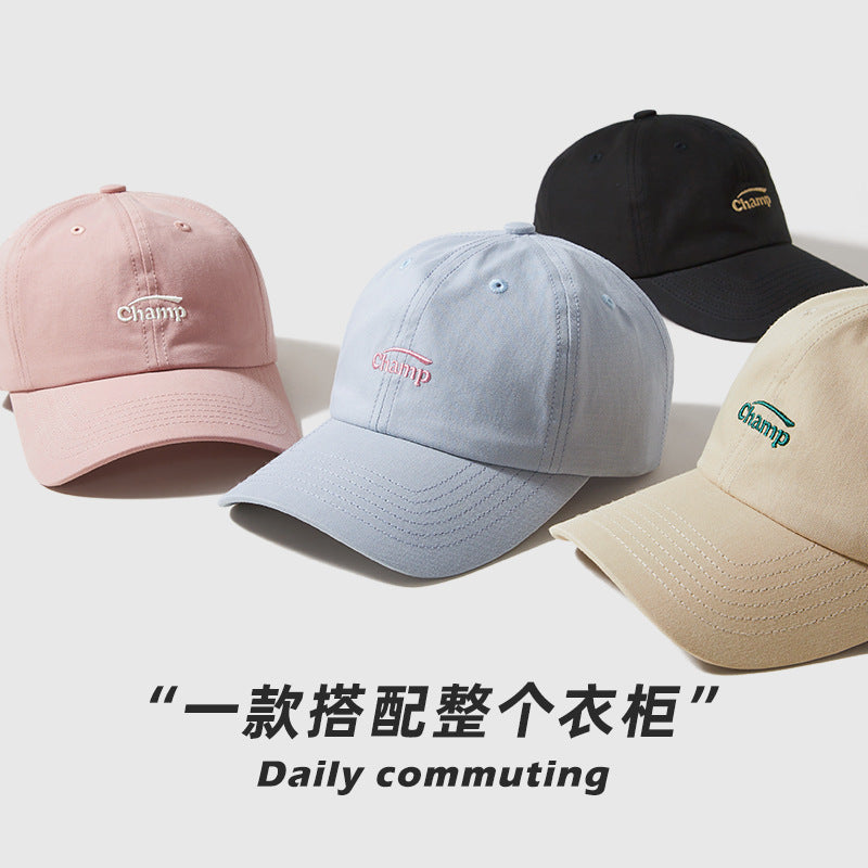 Classmate Yang, mother's cap, female wide-brimmed couple's hat, Korean version of baseball cap, showing a small face and a soft top.