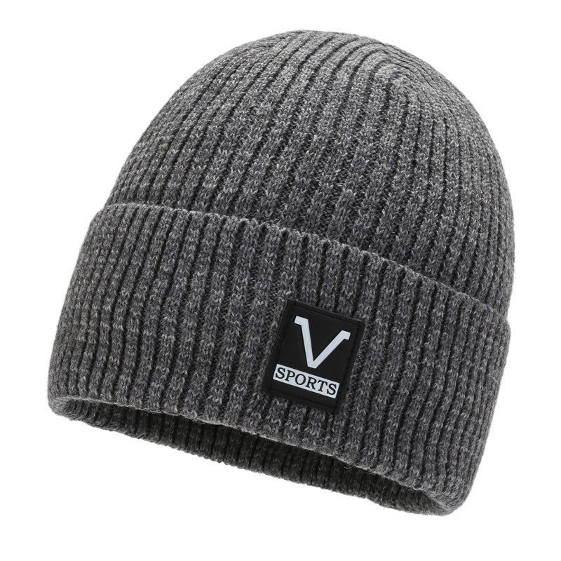 Winter men's hat outdoor cycling cold-proof velvet warm knitted hat ear protection neck cover integrated wool hat