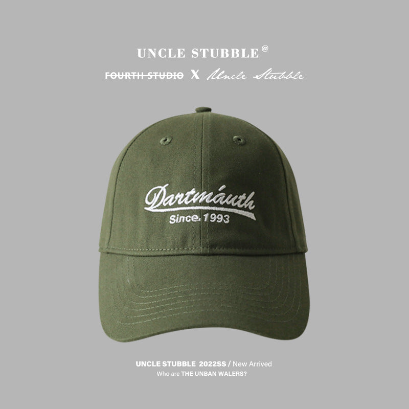 Wide brim, big head circumference, round face, suitable hat for women's 2024 new baseball cap, trendy brand, hard top cap for men