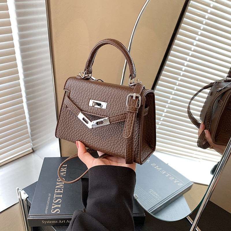 Wholesale premium sense small bag 2024 new bag women's bag versatile retro messenger bag small square bag portable Kelly bag
