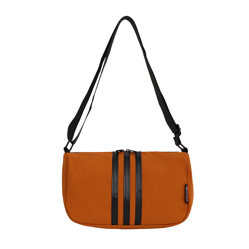 Wholesale new cross-border high-end Oxford cloth shoulder bag fashion trendy brand three-bar women's armpit bag messenger bag