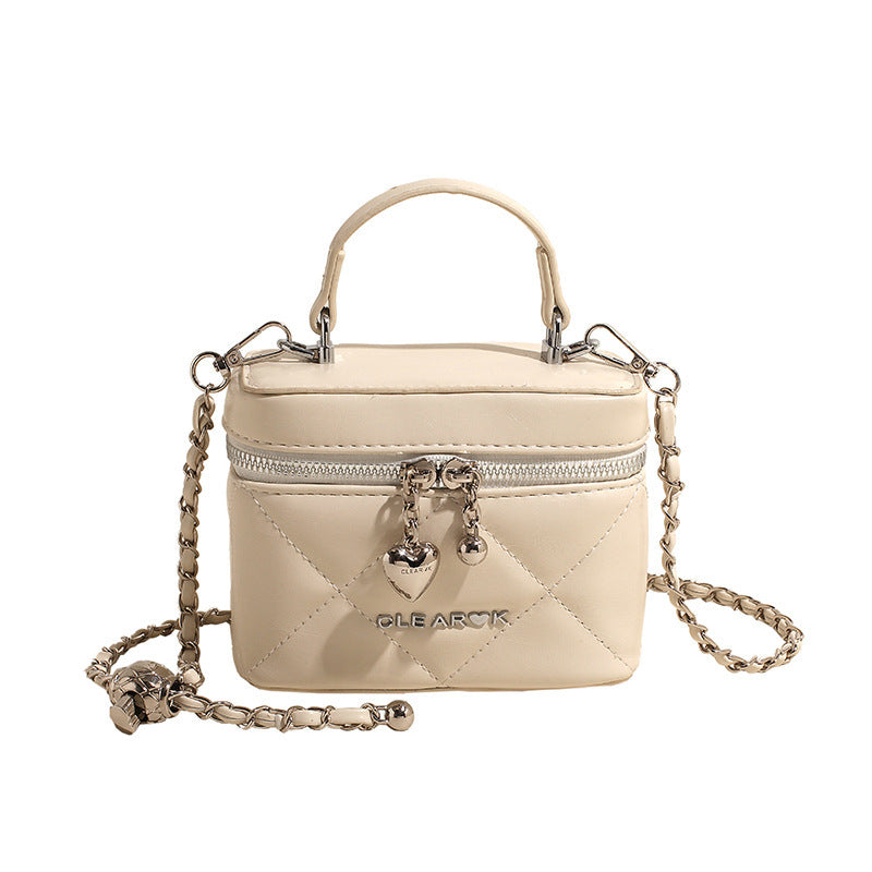 Xiaoxiangfeng handbag bag 2024 new embroidery thread versatile box bag high-end fashion simple shoulder messenger bag
