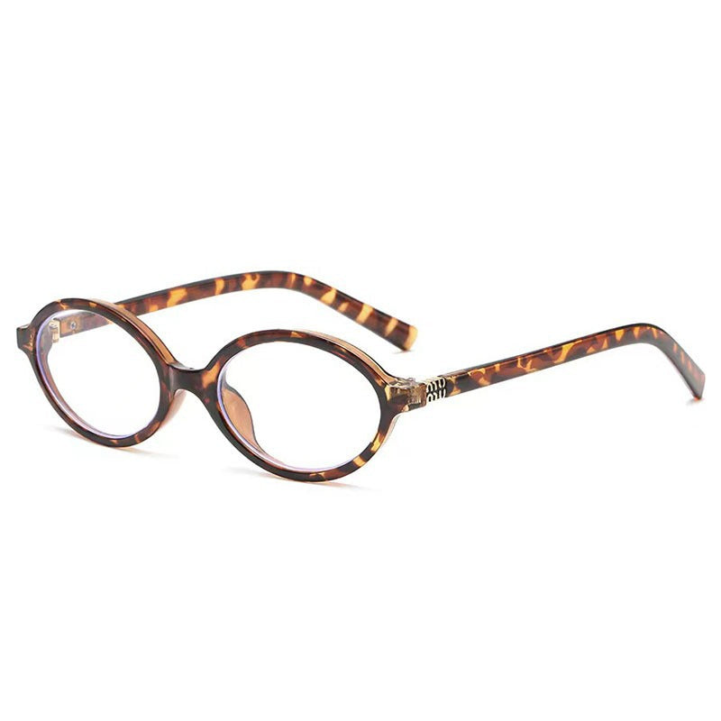 Zhang Yuanying retro oval glasses women's high-end sense small frame reading glasses fashion plain anti-blue glasses wholesale
