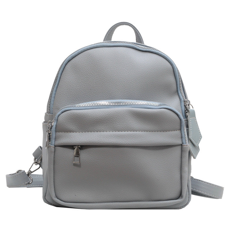 2023 new niche foreign style backpack bag women's high-end texture soft leather fashion versatile leisure travel backpack