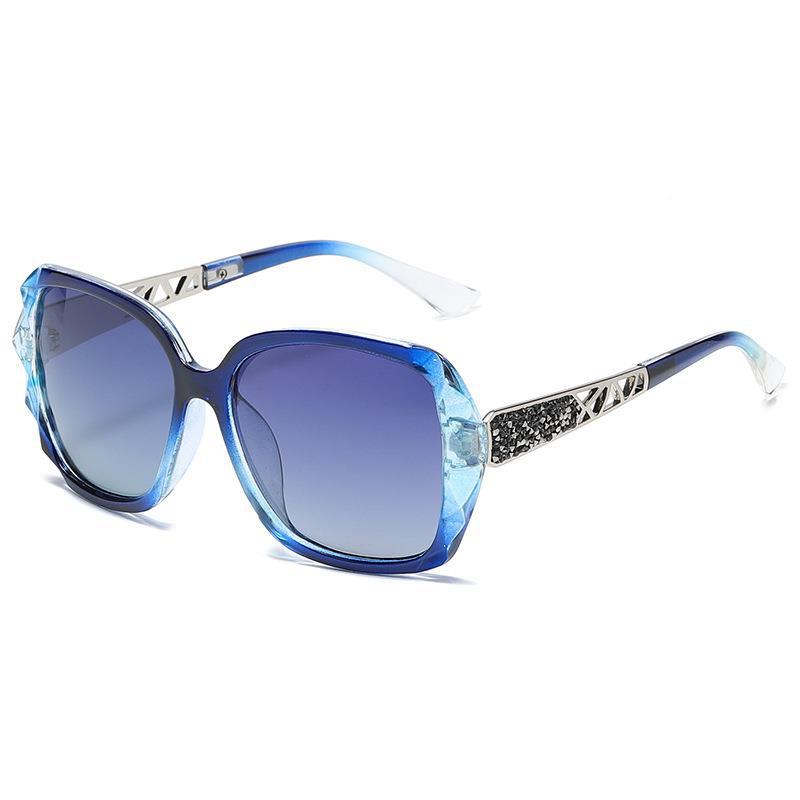 2023 new large frame polarized sunglasses women anti ultraviolet Korean version tide Internet celebrity sunglasses round face driving glasses women