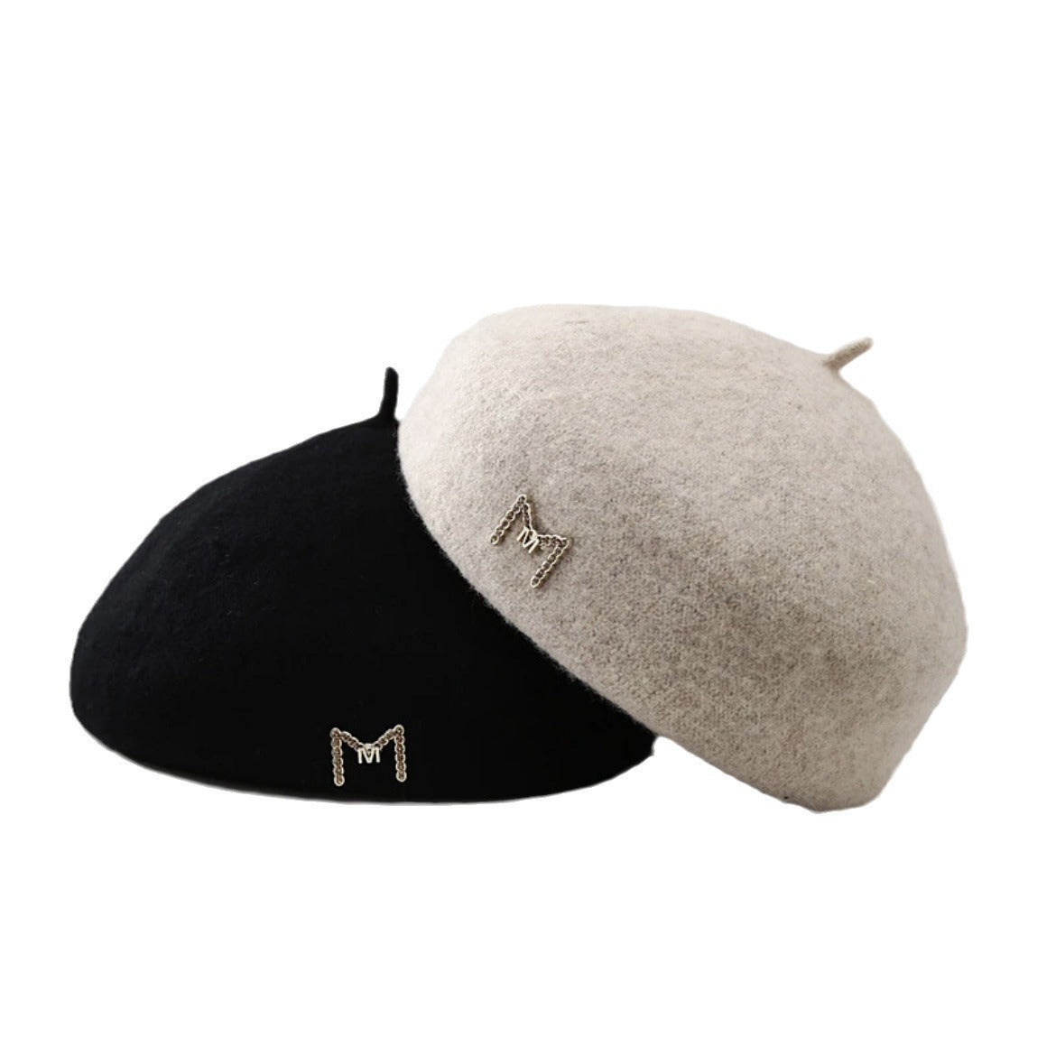 Xiaoxiangfeng M standard wool beret children autumn and winter size head circumference stiff face small painter hat fashion ins