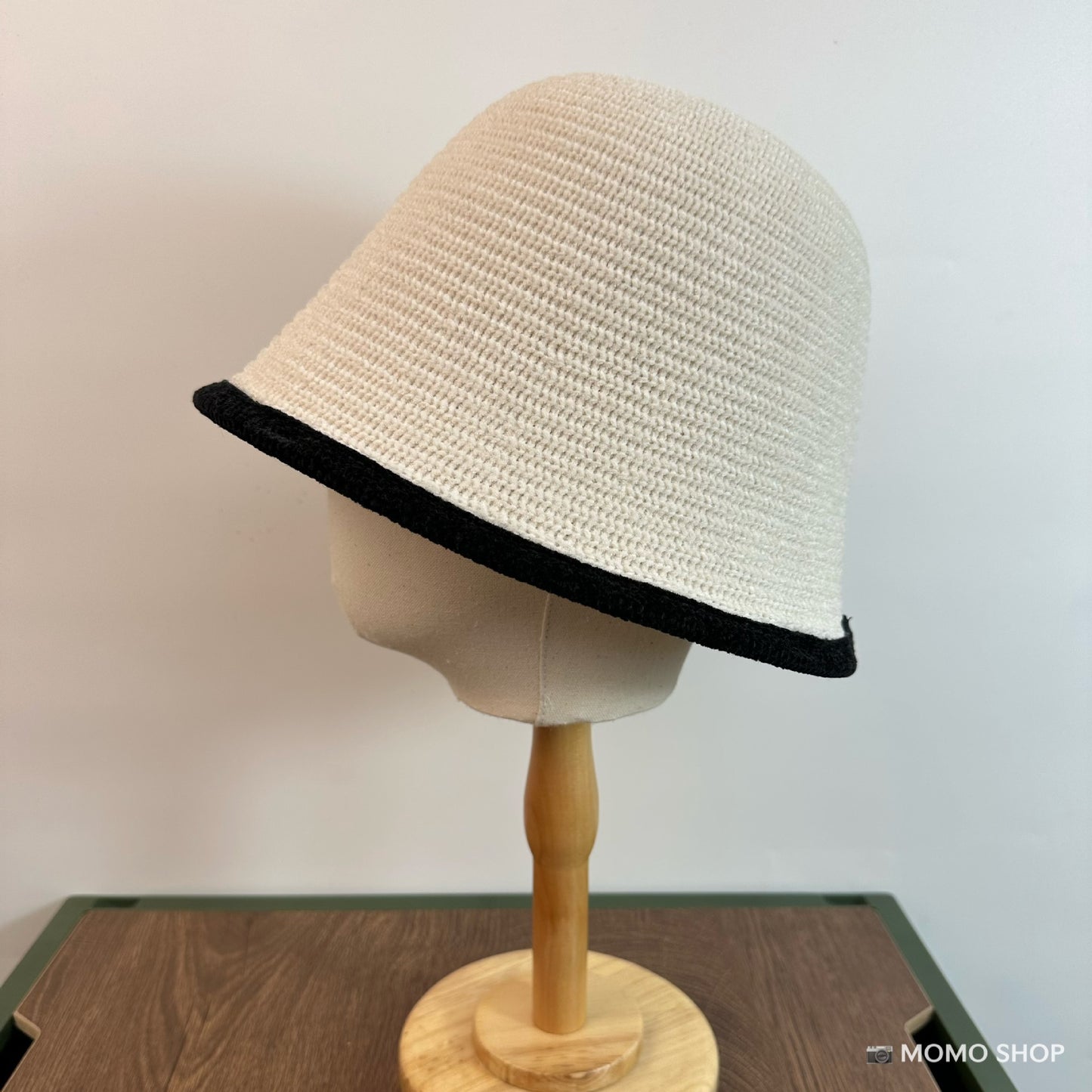 Xiaoxiangfeng color matching fisherman's hat children's autumn and winter face small wool basin hat big head circumference plain knitted bucket hat