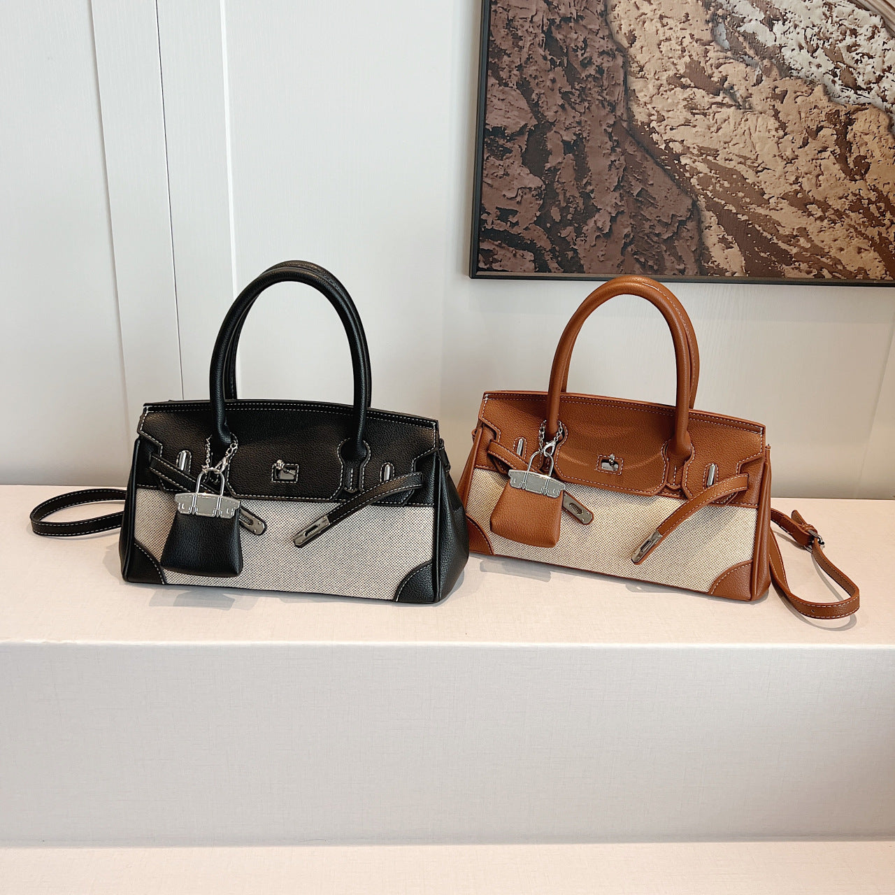 Wholesale cross-border premium texture retro portable platinum bag niche light luxury large capacity shoulder bag trendy commuter bag