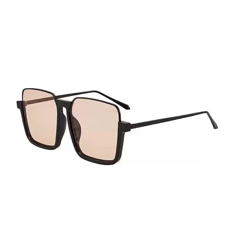 2023 new metal half-frame hanging silk sunglasses plain and thin sunglasses ins style plain and retro sunshade glasses