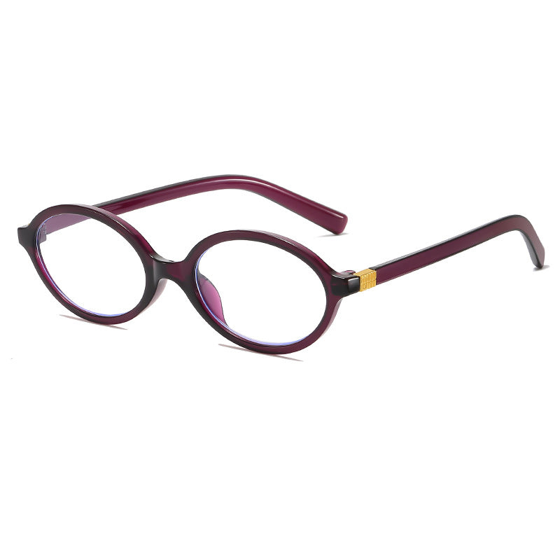 Zhang Yuanying same glasses frame nerd glasses oval small frame glasses miu plain anti-blue reading glasses
