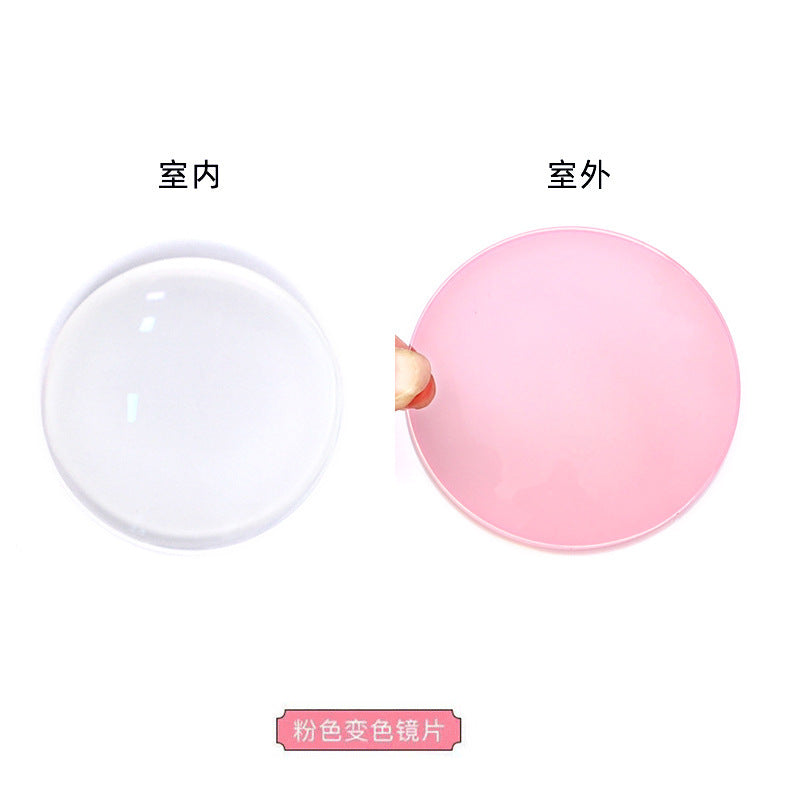 Color-changing lenses 1.56 resin plus hard non-spherical gray blue pink brown glasses high definition light transmission cross-border wholesale