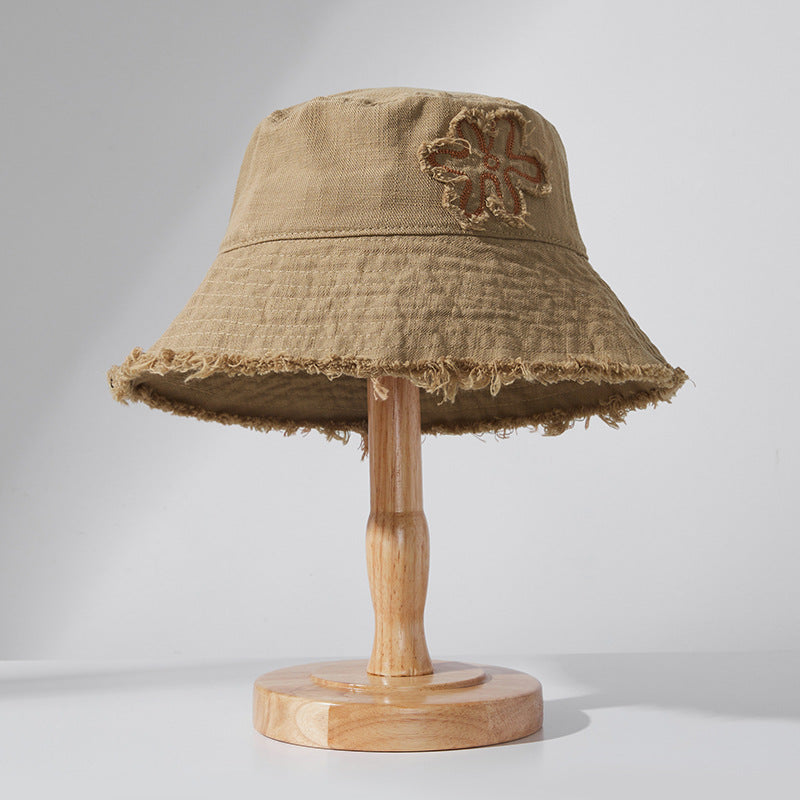 Classmate Yang bucket hat women's 2024 new summer big brim anti-ultraviolet sun hat sun hat