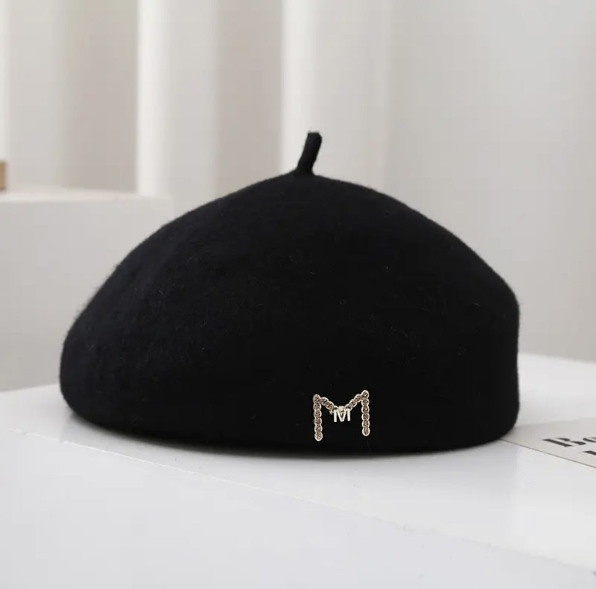 Xiaoxiangfeng M standard wool beret children autumn and winter size head circumference stiff face small painter hat fashion ins