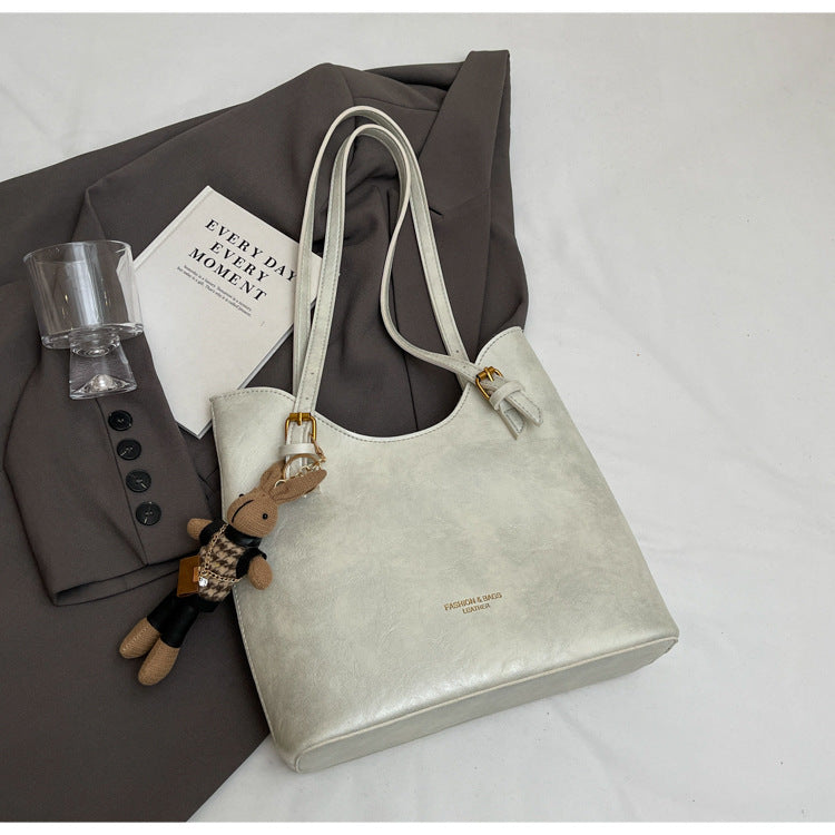 Winter new large-capacity tote bag women's 2024 minimalist style retro fashion underarm bag foreign style fashionable shoulder bag