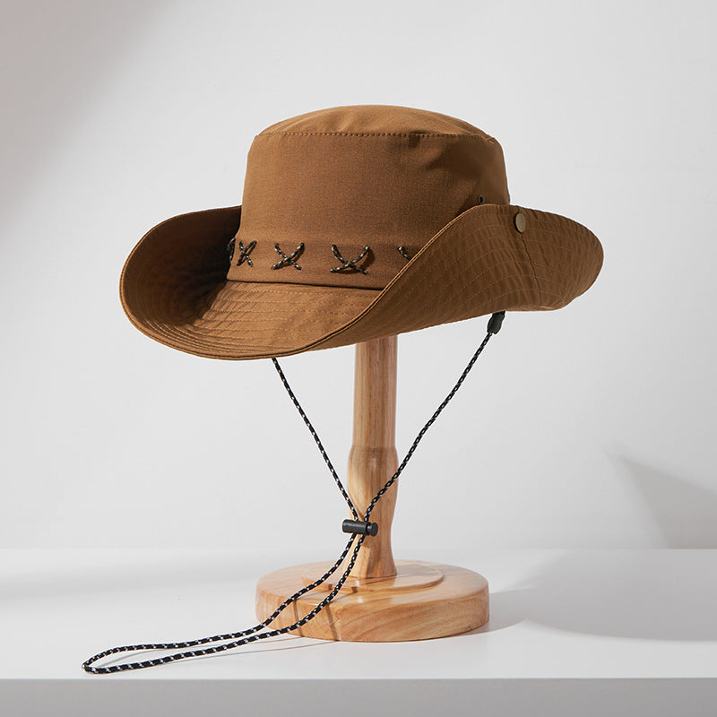 Classmate Yang mountaineering hat bucket hat female sunscreen outdoor sun 2024 new summer male sun hat