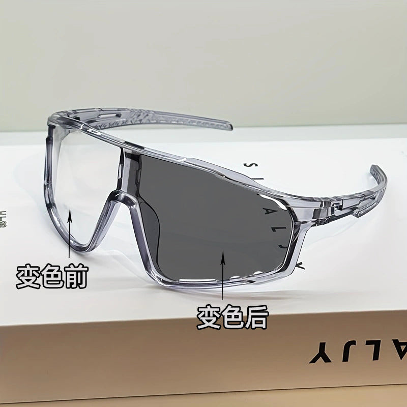 Color-changing cycling sunglasses Unisex outdoor sports day and night road bike windproof goggles