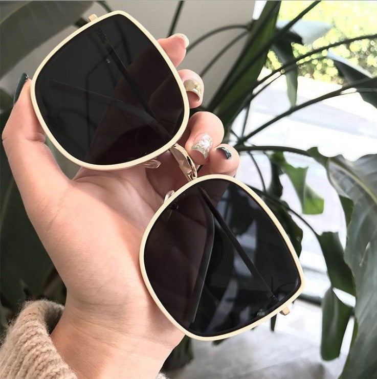 2023 new Korean version of sunglasses Internet celebrity ins same bibi sunglasses, large square sunglasses men's and women's glasses