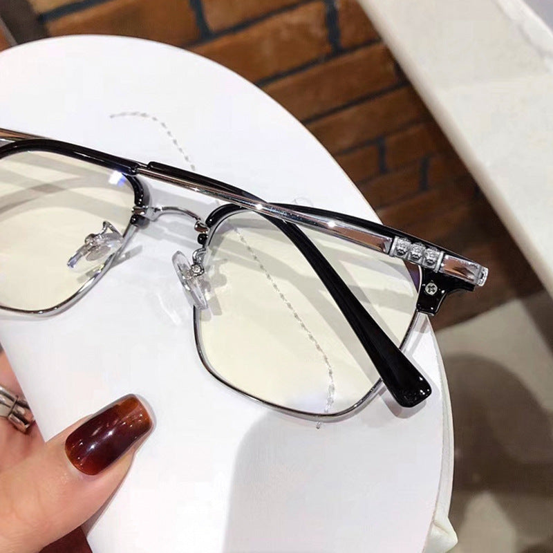 Xiaohongshu Douyin has the same anti-blue light optical fatigue myopia glasses for men, which can be matched with half-frame glasses and women's frames.