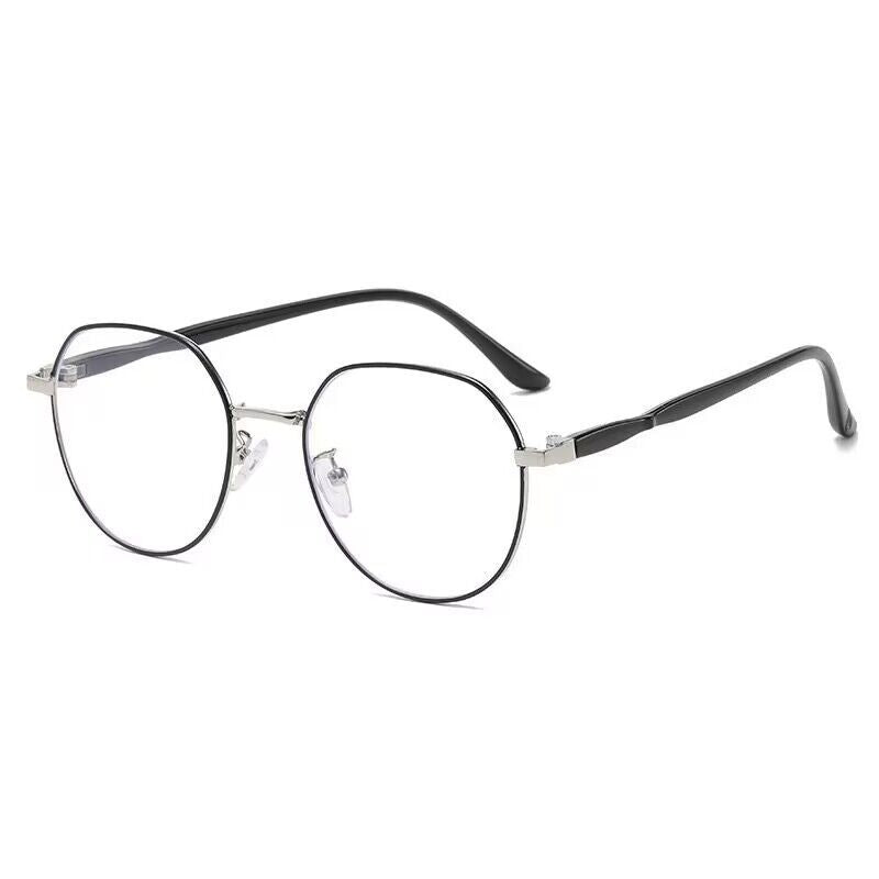 2023 new metal ultra-light anti-blue glasses fashion couple with high definition myopia glasses Internet celebrity flat glasses