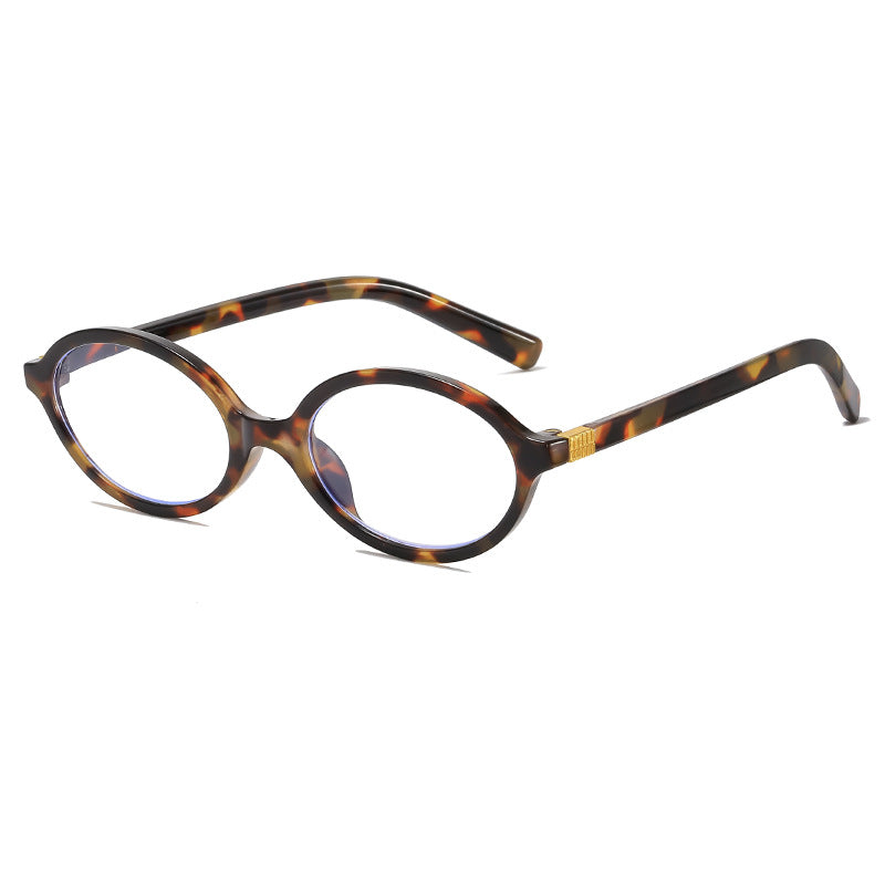 Zhang Yuanying same glasses frame nerd glasses oval small frame glasses miu plain anti-blue reading glasses