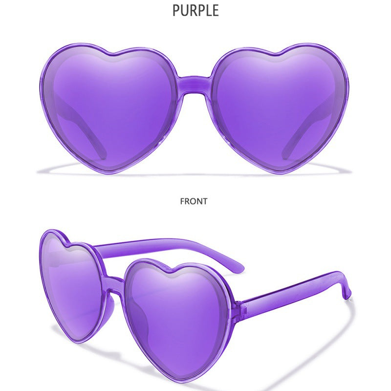 2023 new love sunglasses AliExpress cross-border fashion candy trend street shot decorative sunglasses women