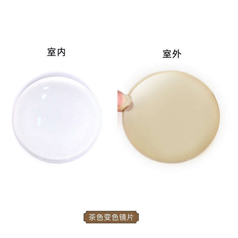 Color-changing lenses 1.56 resin plus hard non-spherical gray blue pink brown glasses high definition light transmission cross-border wholesale