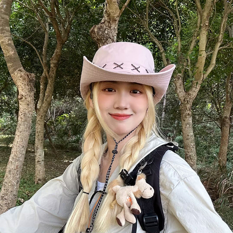 Classmate Yang mountaineering hat bucket hat female sunscreen outdoor sun 2024 new summer male sun hat