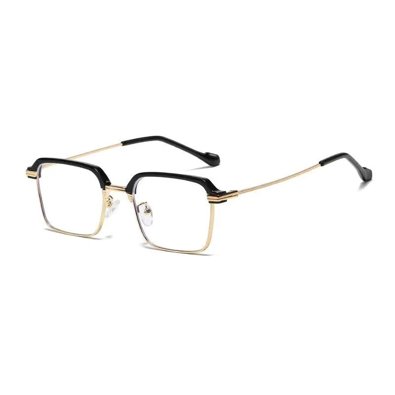 Xiaohongshu same style women's square reading glasses business classic eyebrow rack half frame reading glasses frame men's mirror