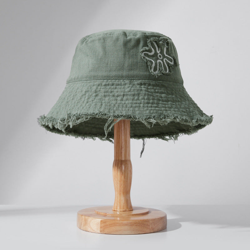 Classmate Yang bucket hat women's 2024 new summer big brim anti-ultraviolet sun hat sun hat
